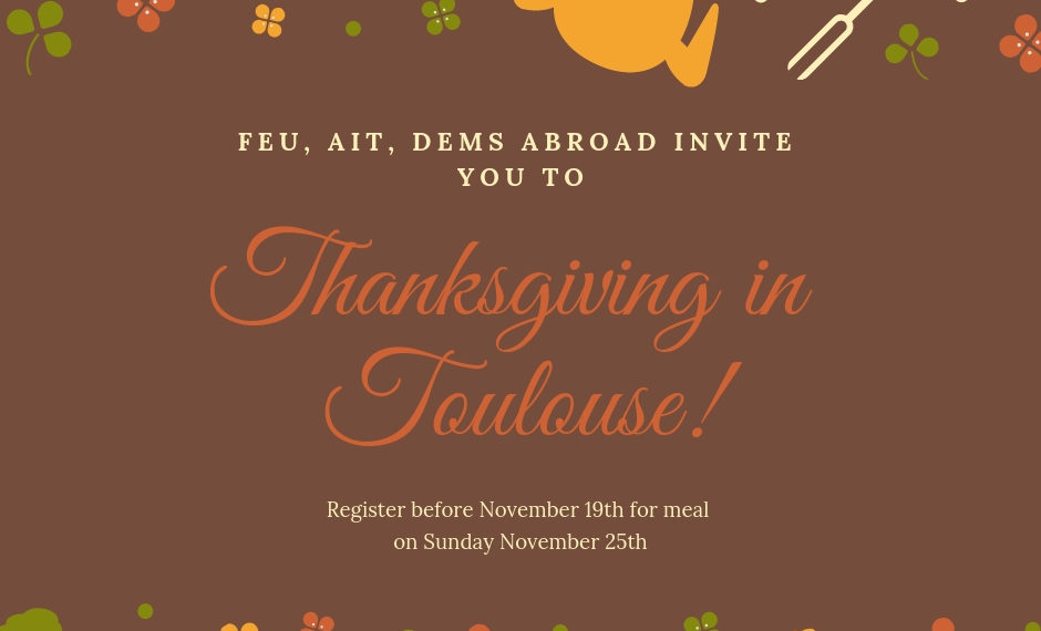 Celebrate Thanksgiving in Toulouse
